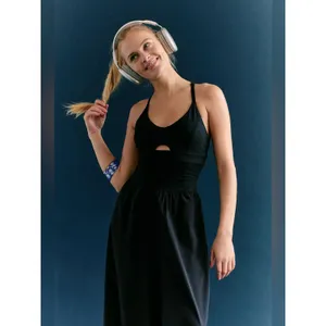 Free People Renewal Waves One-Piece Jumpsuit in Black M thumbnail 3