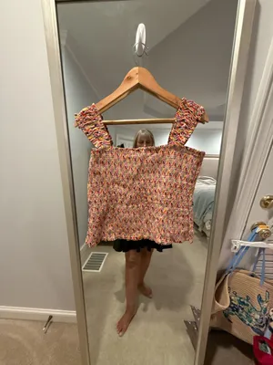 Anthropologie Maeve Smocked Ruffle-Strap Tank Top thumbnail 4