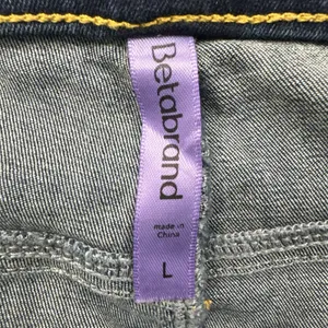 Betabrand Mid Rise Bootcut Jeans Pull On Stretch Retro Festival Women Large x 33 thumbnail 4