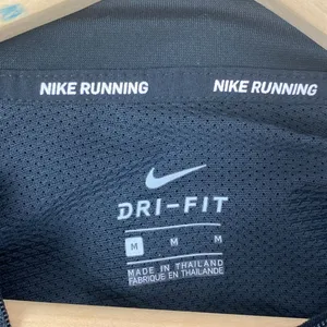 Nike Black Flash Long Sleeve Quarter Zip Dri Fit Running Shirt Top M thumbnail 8