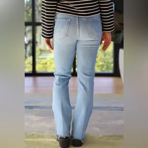 Mother Superior The Hustler Ankle Fray Home on the Range Light Blue Jeans thumbnail 2