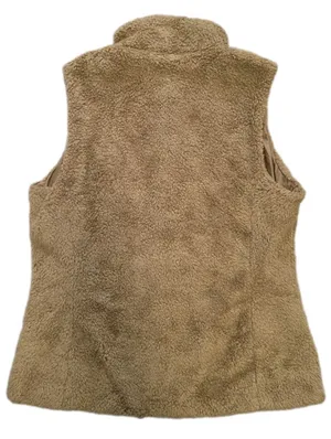 Patagonia Los Gatos Vest Womens Size XL Tan Hi Pile Fleece Full Zip Warm Outdoor thumbnail 3