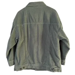 BDG Light Green Corduroy Trucker Oversized Shacket Womens Medium Large thumbnail 2