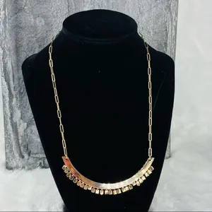 Anna & Ava Multicolor Crystal Fashion Curved Bar‎ Necklace Gold NWT thumbnail 8