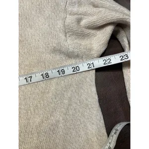 Cottage Essentials Embroidered Floral‎ Sweater Beige Ramie Cotton M Vintage thumbnail 8