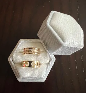 10k Gold Plated (2) in a Set Adjustable Toe Rings NWT thumbnail 1