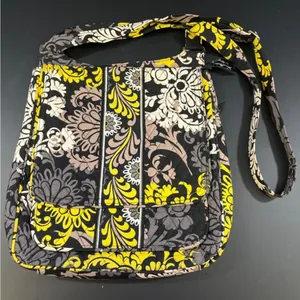 Vera Bradley Women's Black/Yellow Purse/Crossbody SKU 5007 thumbnail 1