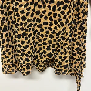 New Free People Cheetah Animal Print Long Sleeve Mini Dress size M thumbnail 5