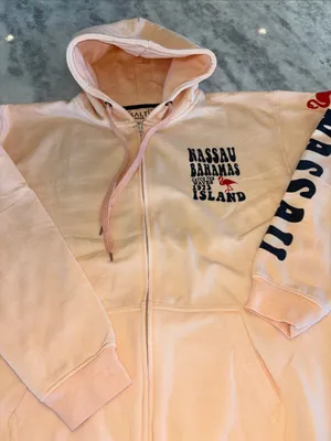 Nassau Bahamas Pink Zip-Up Hoodie thumbnail 1