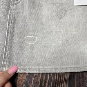 Citizens Of Humanity Boho #370 Stretch Denim Gray Mini Skirt Sz 25 Embroidered‎ thumbnail 9
