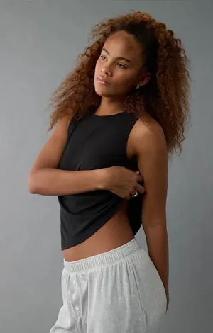 AE Soft & Sexy Swing Tank Top-Black thumbnail 1