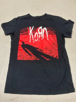 Korn Shadow Silhouette Graphic T-Shirt Black Size Womens Small Altwear Grunge thumbnail 1