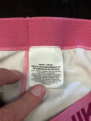 Nike Pro Compression Shorts Womens Large Pink Print Elastic Waist Athletic Gym thumbnail 4