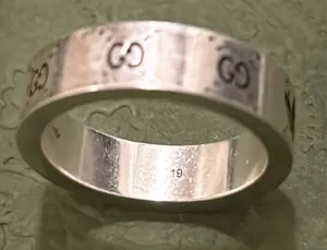 Gucci x Adidas Engraved Interlocking G Ring Ag 925 thumbnail 5