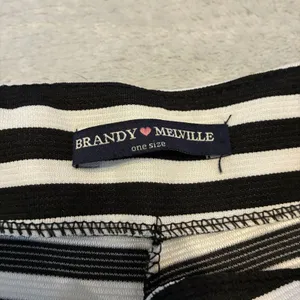 Brandy Melville Skort Womens One Size Waist Black White Striped Casual thumbnail 4