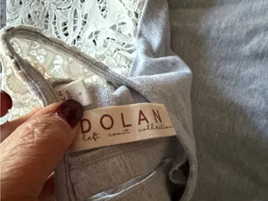 Anthropologie Dolan Left Coast Gray Lace Sleeve Sweatshirt Size S Style 173801 thumbnail 9