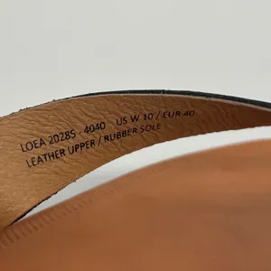 OluKai Loea Leather Flip Flop Sandal Black Tan Womens 10 Left shoe Only thumbnail 7