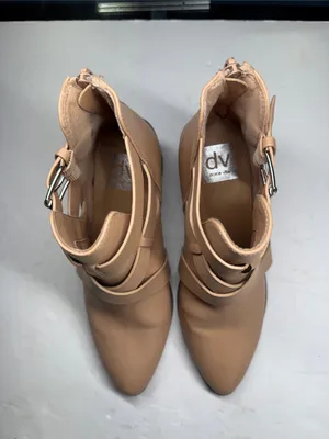 Dolce Vita Drako Tan Strappy Pointed-Toe Ankle Booties 8 neutral casual western thumbnail 11