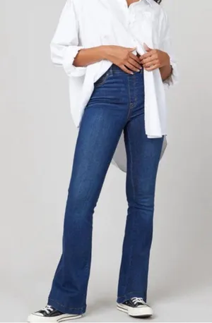 Womens SPANX Flare Jeans Midnight Shade thumbnail 3