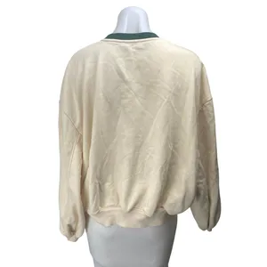 Zara Beverly Hills California Women's Cream Long Sleeve Sweatshirt Sweater Top M thumbnail 2