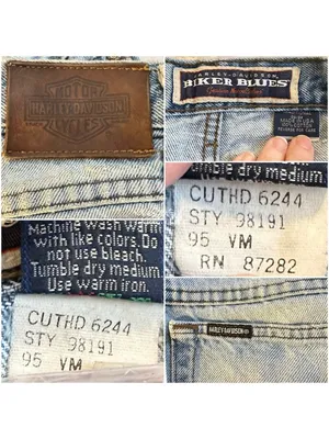 Harley-Davidson Vintage Biker Blues High-Waist Denim Cutoff Shorts USA Made thumbnail 5