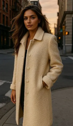 Anne Klein Coat Pennylane Vintage Longline Wool Cottage Quiet Scandi Parisian thumbnail 1