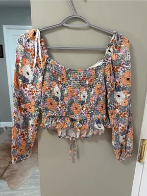 Japna Floral Bohemian Peplum Top – New Without Tags (Size S) thumbnail 7
