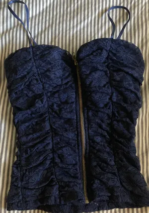 Streetwear Society Blue Lace Tank Top thumbnail 1