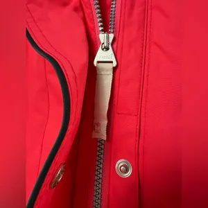 Marker Zip Up Hidden Hood Snowboarding Jacket‎ in Bright Red Size 8 thumbnail 4