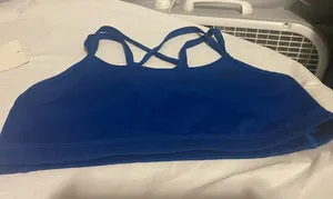 Women's Blue Sports Bra thumbnail 1