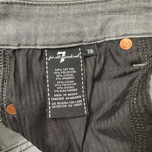 7 For‎ All Mankind Ankle Skinny Jeans Black Wash Denim Size 28 thumbnail 14