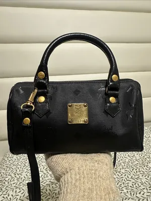 MCM Black Mini Bag in Viseto Coated Canvas thumbnail 8