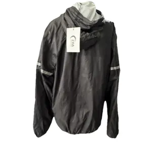 ZYIA Active Black Hooded Windbreaker Jacket Womens Medium M New With Tags NWT thumbnail 4