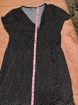 ModCloth Black and White Polka Dot Ruffle Dress‎ Size XL thumbnail 4