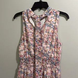 FSL Apparel floral print ruffled halter top maxi dress thumbnail 8