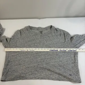 Pink Victoria's Secret Grey Space Dye Preppy ‎ Comfy Crop Top Womens Large Retro thumbnail 8