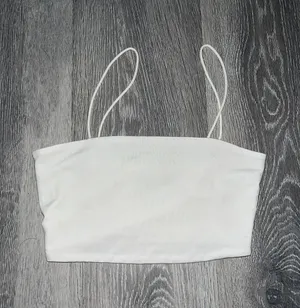 SheIn White Tiny Crop Top thumbnail 1