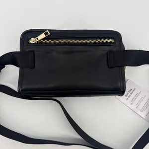 NWT Amanda Uprichard Black‎ Quilted Belt Bag Le Sac Banane Fanny Pack Gold Zip thumbnail 7