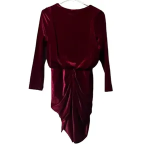 MISA Los Angeles Felt‎ Runched Mini Dress Red Size Small Small Party Preppy thumbnail 2