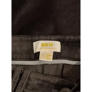 Anthropologie Maeve Womens Pants Gray Velvet Bootcut Stretch High Rise Size 6 thumbnail 4