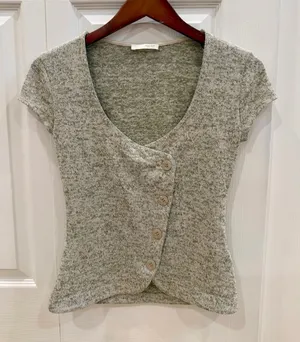  ZARA Grey Short Sleeve Top thumbnail 2