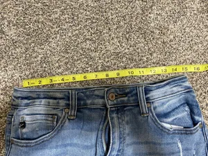 KanCan Blue Skinny Jeans with Distressed Details thumbnail 4