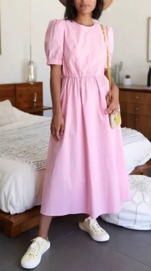 Greylin at Anthropologie Adriana Poplin Midi Dress medium bridal‎ party holiday thumbnail 1