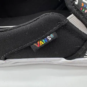 Vans‎ Slip-On Pride Love Wins Women 6.5 Black Rainbow Glitter Sneakers thumbnail 4