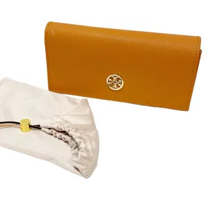 Tory Burch Authentic Orange Eyeglasses‎ Case Only Sunglasses Case Gold Logo thumbnail 1