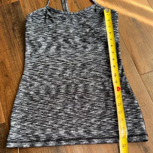 Lululemon Athletica Black and Neon Green Sports Bra with Gray Tank Top thumbnail 7