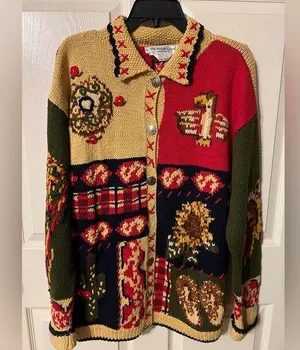 “The Eagles Eye” Autumn Cardigan- 1993 Vintage thumbnail 1
