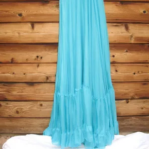 Mac Duggal 70254 Womens Blue Ruffled Shoulder Cut Out Lace Up Gown Dress thumbnail 12