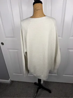 AYR The Big Really Tired Sweater Ivory Organic Cotton Size L NWOT thumbnail 6