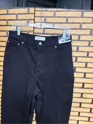 Abercrombie & fitch black the 90S straight ultra high rise jeans size 29 long thumbnail 3